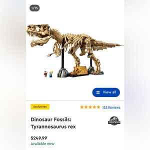 Lego Dinosaur Fossils: Tyrannosaurus Rex - Tan and Black